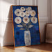Moonlit Daisies In Checkered Vase