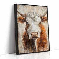 Sunset Longhorn on Weathered Wood