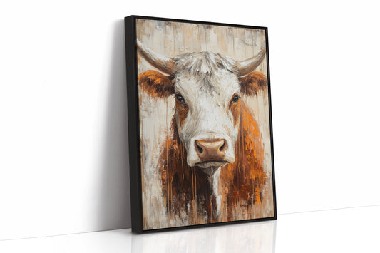 Sunset Longhorn on Weathered Wood