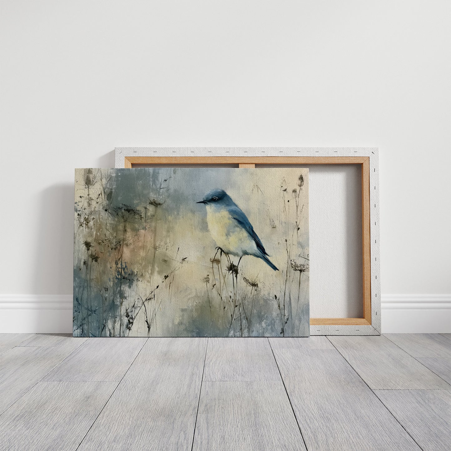 Bluebird in the Winter Haze