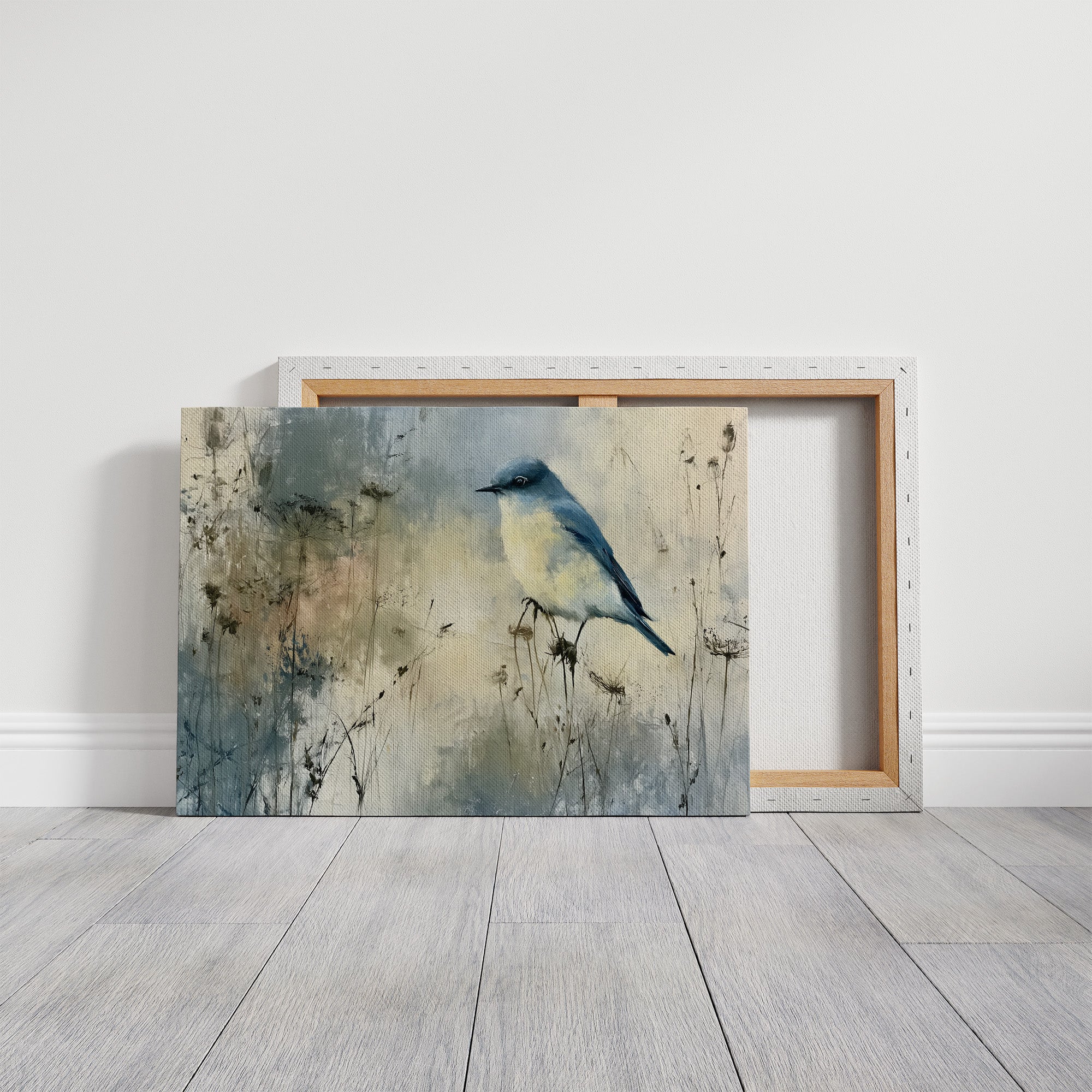 Bluebird in the Winter Haze