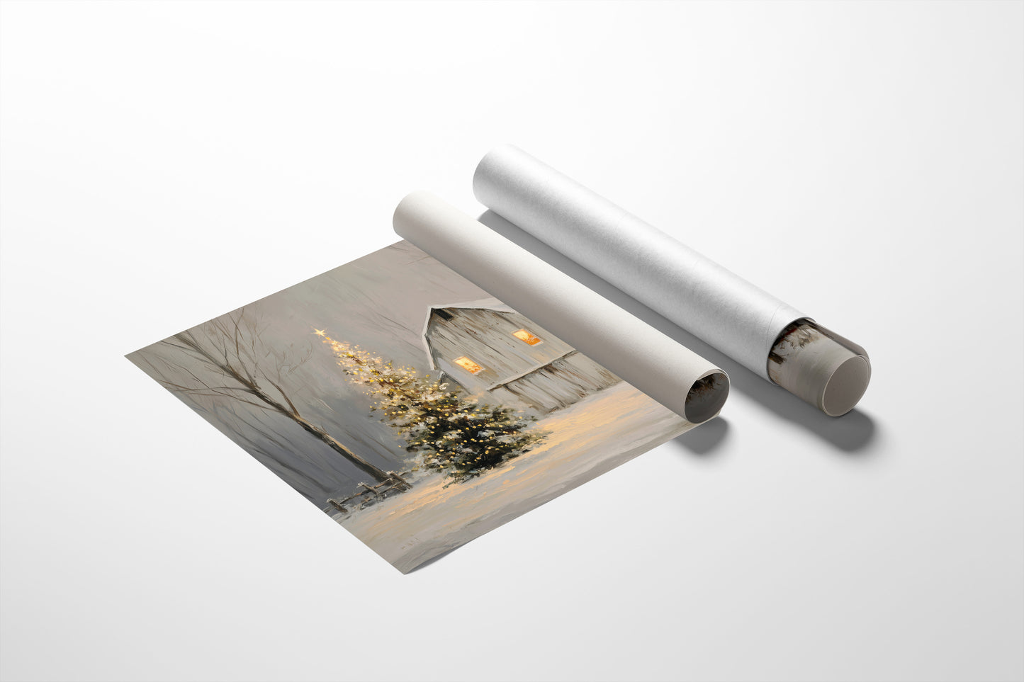 Winter Barn Glows With Christmas Magic