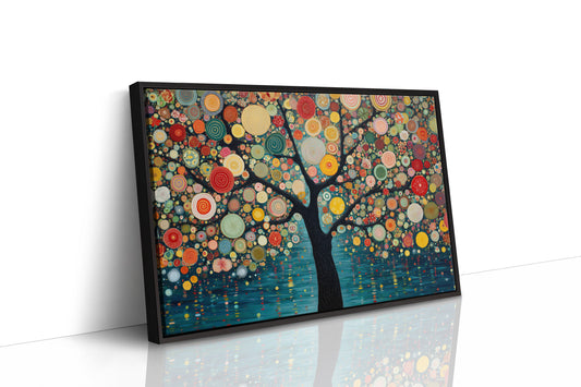 Circles Dance Through Teal Night