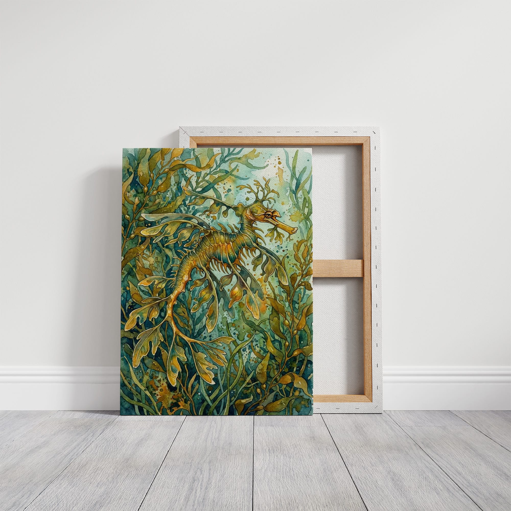 Kelp Disguise: Watercolor Leafy Sea Dragon