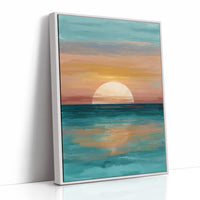 Golden Sphere Meets Teal Waters