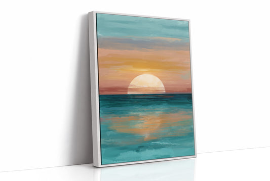 Golden Sphere Meets Teal Waters