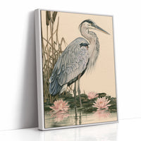 Heron at the Water Lilies