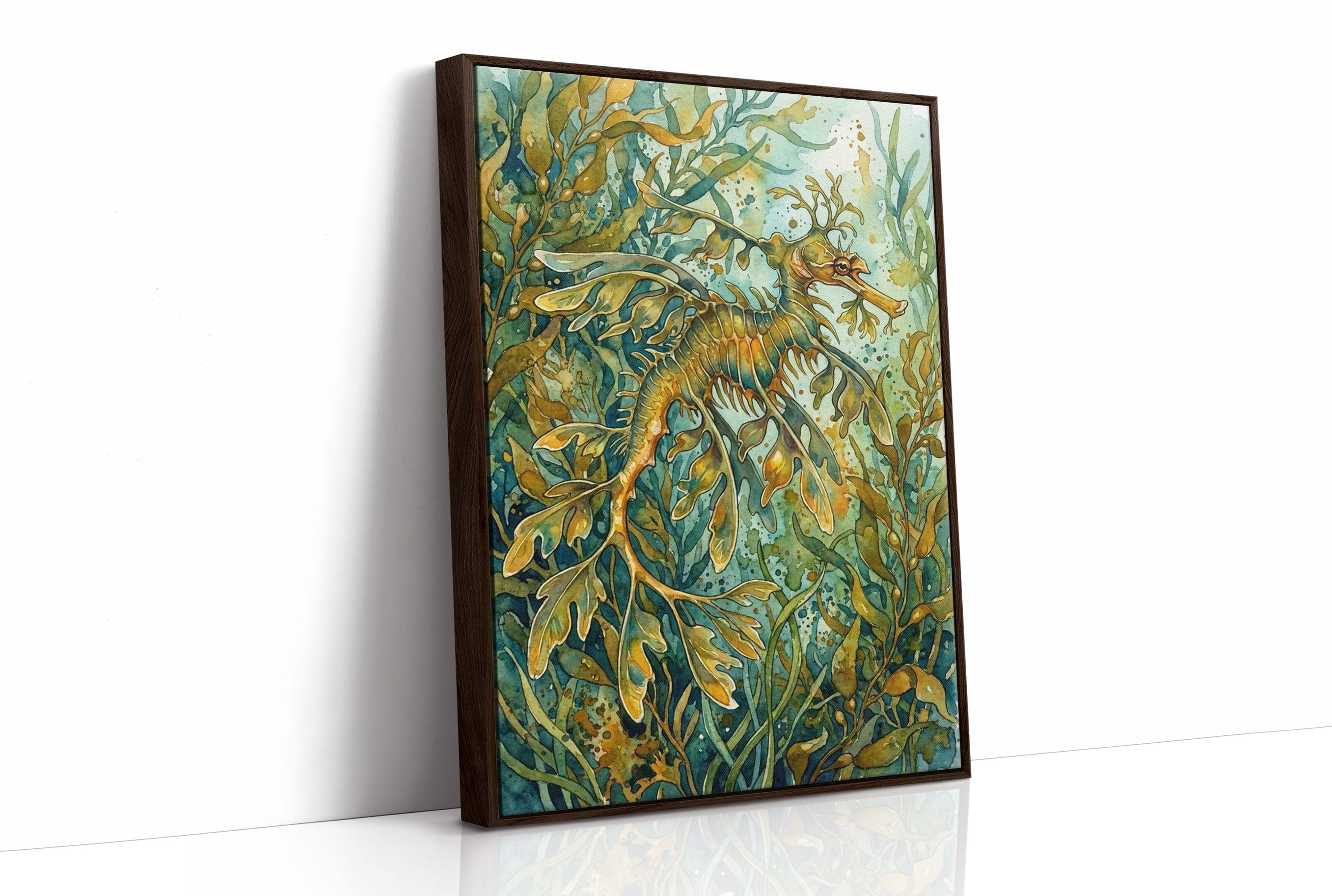 Kelp Disguise: Watercolor Leafy Sea Dragon