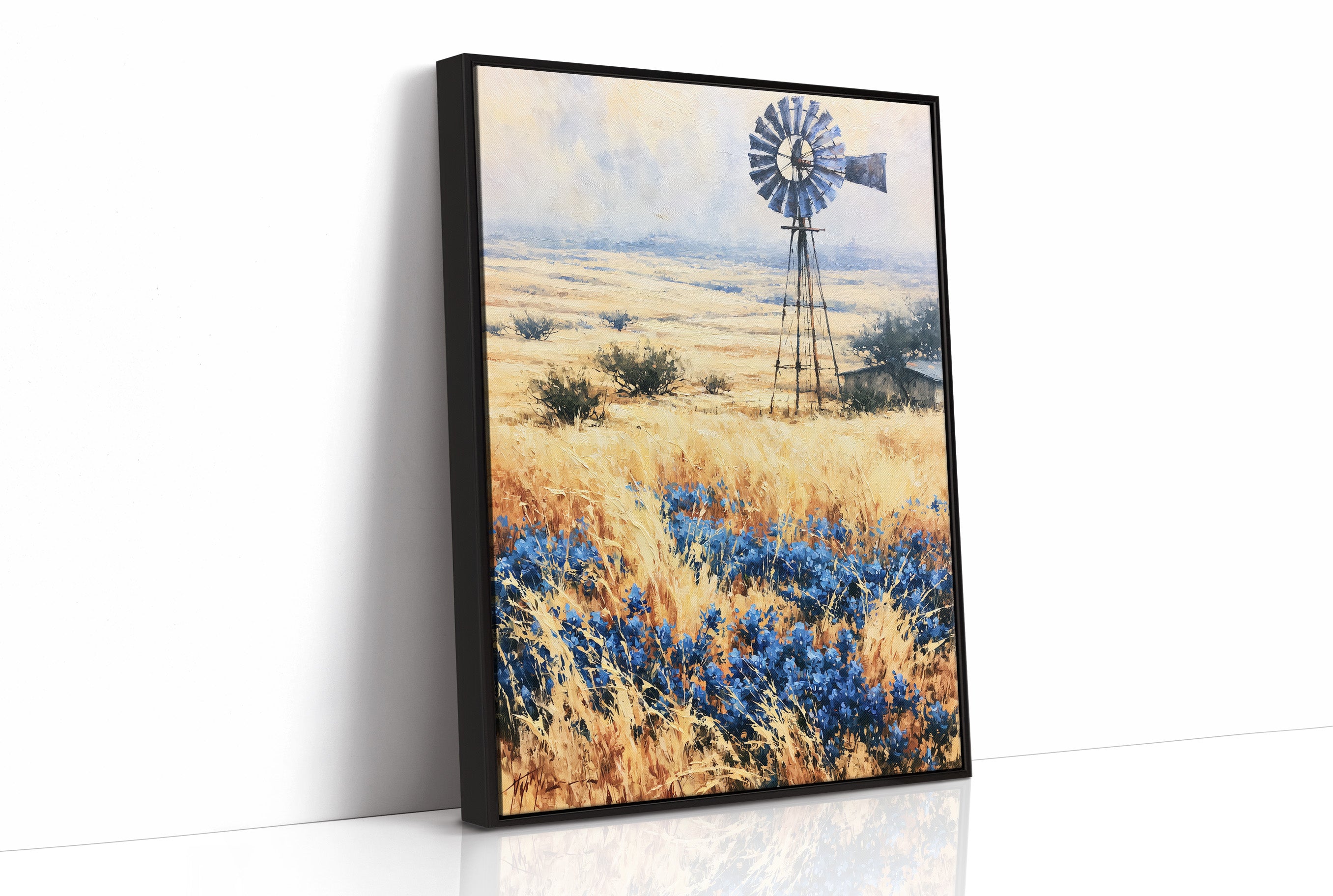 Windmill Above the Bluebonnets