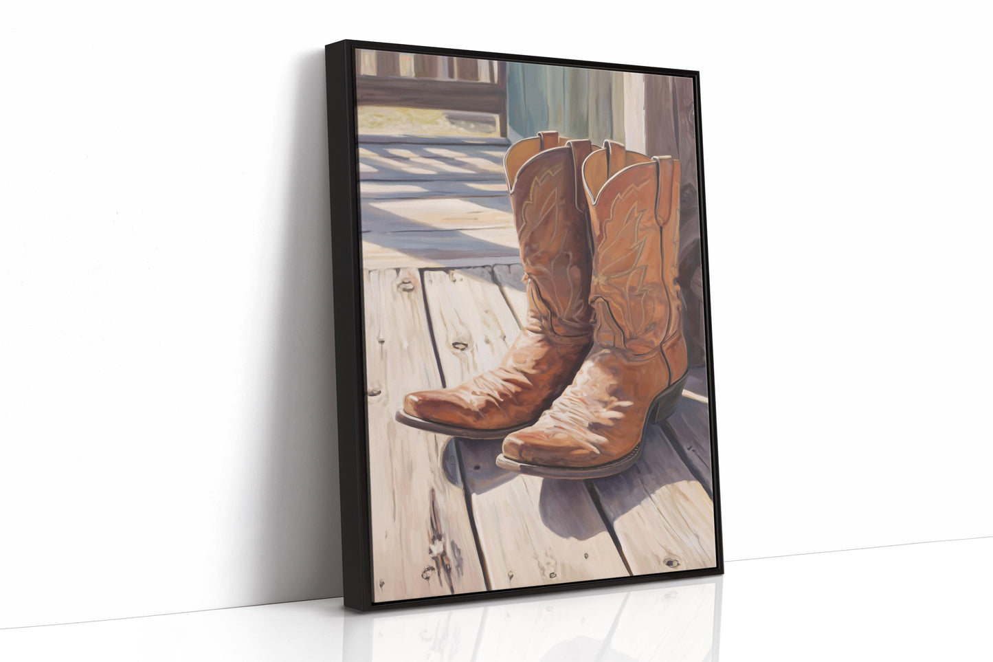 Leather Stories Rest On Sunlit Porch