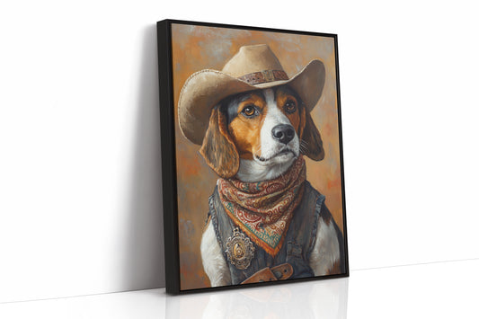 Deputy Beagle in Bandana and Hat