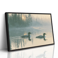 Loons, Misty Dawn Ripples