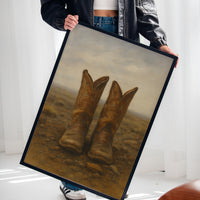 Western Boots Still Life – Cowboy Art Print