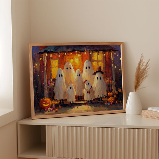 Gathering Under Pumpkin Light
