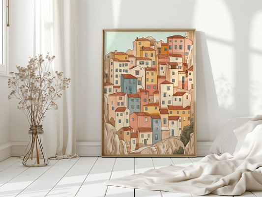 Colorful Village on the Cliffs
