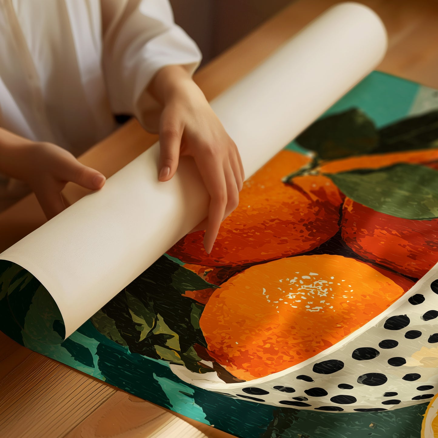 Oranges on a Teal Afternoon