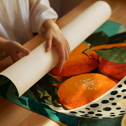 Oranges on a Teal Afternoon