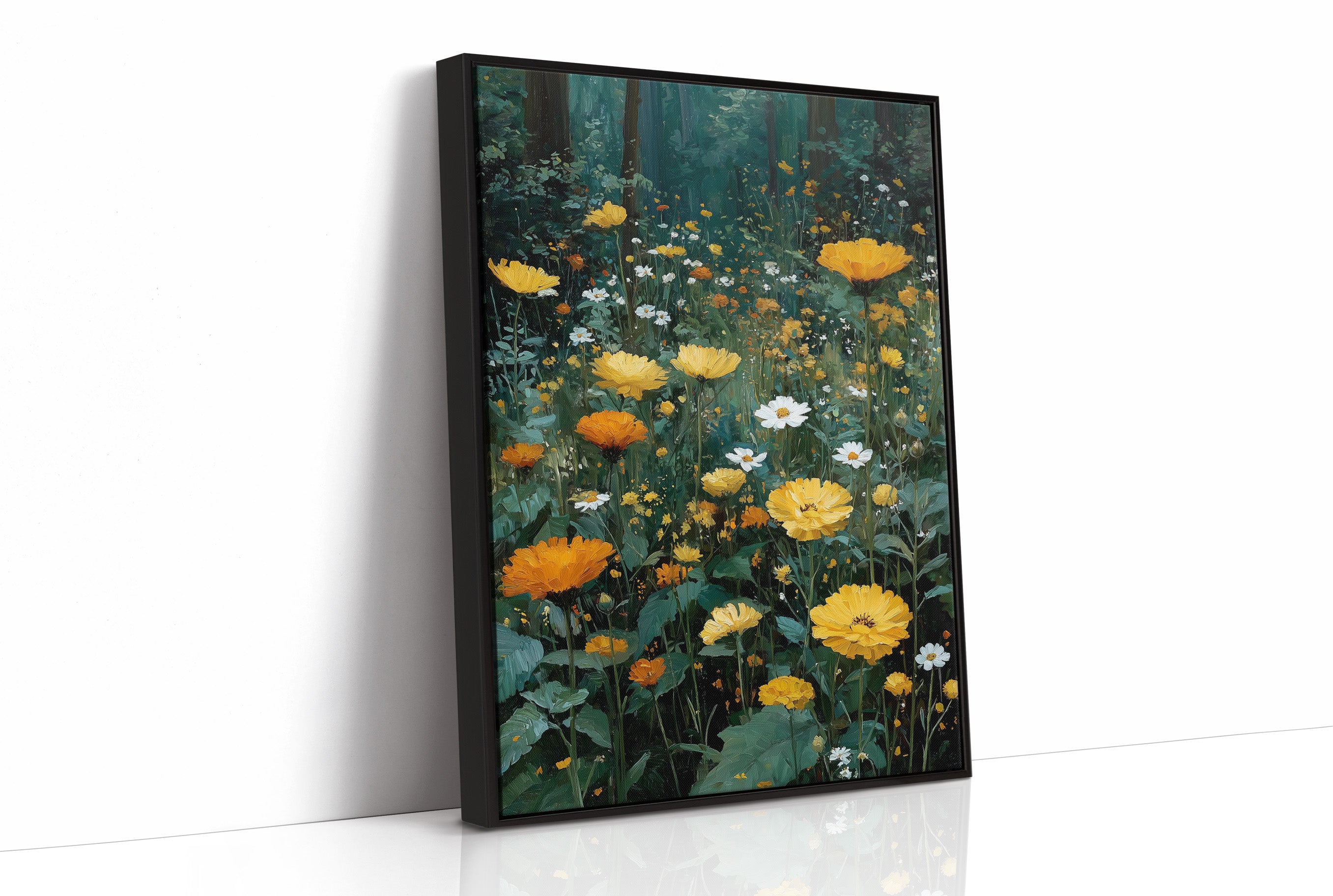Marigolds at the Edge of the Forest