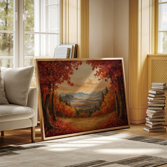 Autumn Maples Frame Mountain Gold