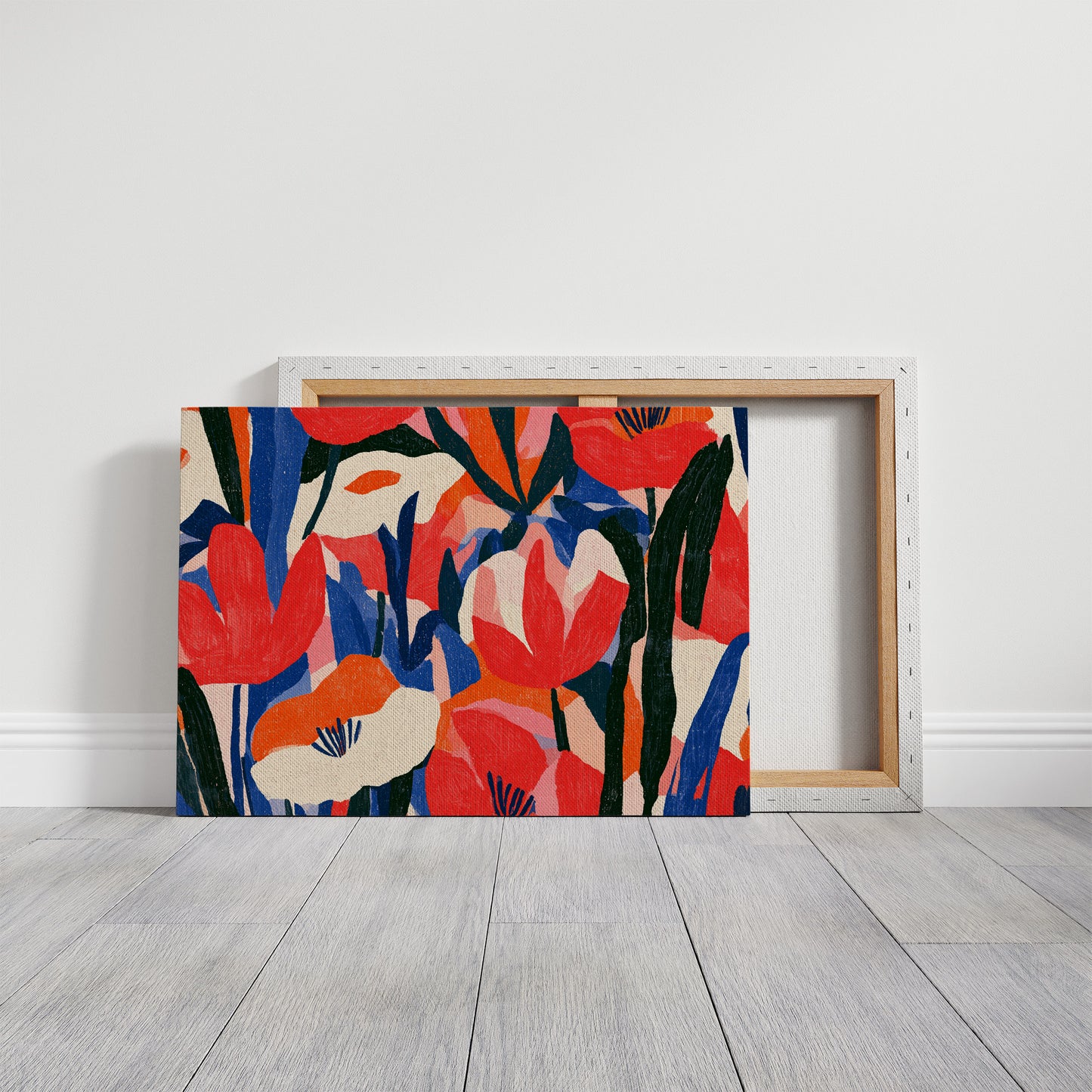 Cobalt and Crimson Bloom