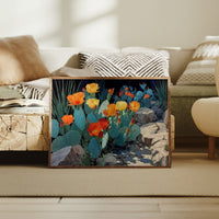 Desert Poppies Dance Among Turquoise Thorns