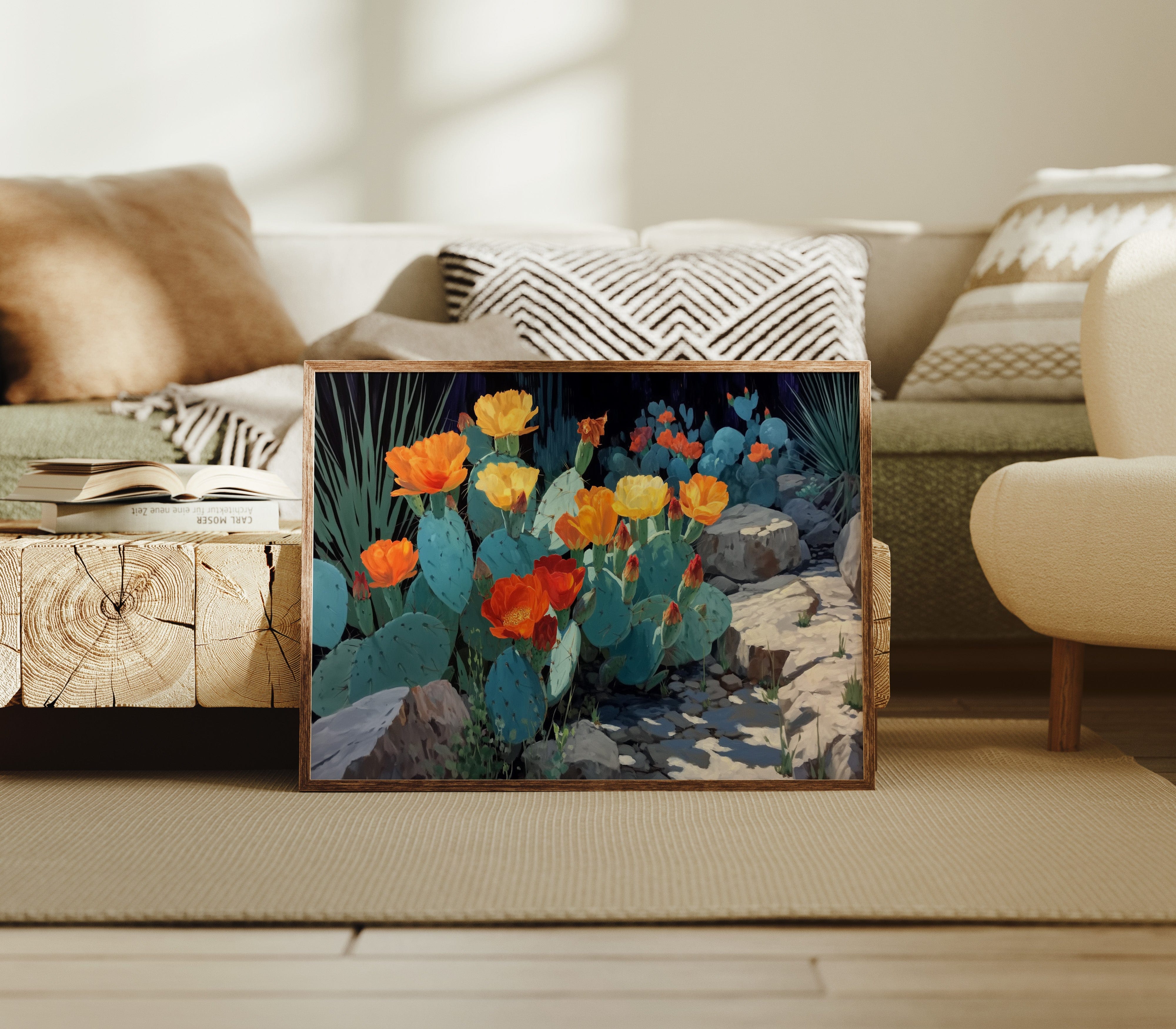 Desert Poppies Dance Among Turquoise Thorns