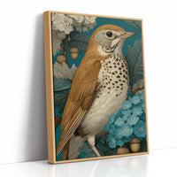 The Thrush Among Forget-Me-Nots