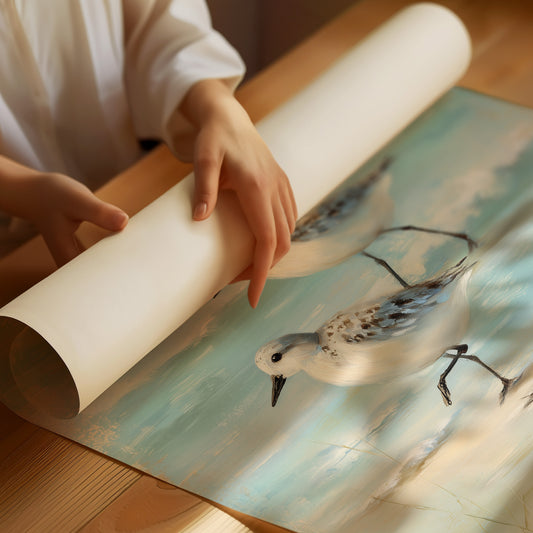 Shoreline Trio In Morning Haze