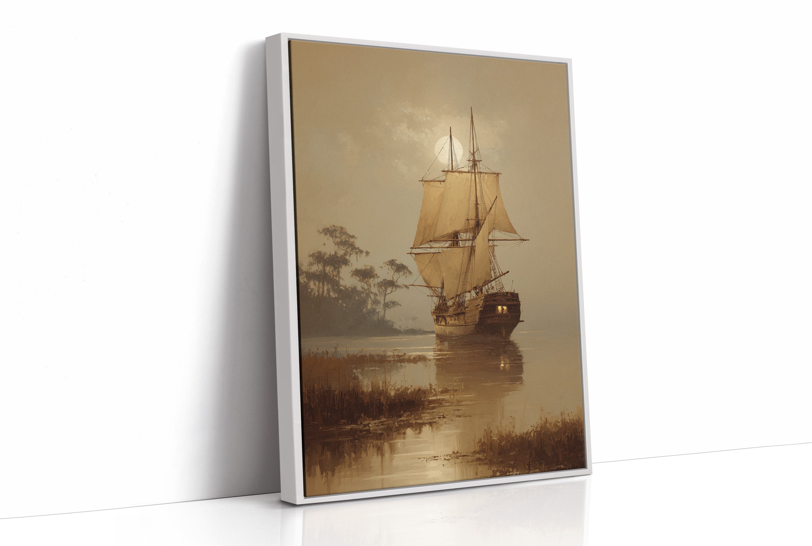 Amber Voyage Through Misty Harbor