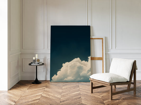Rising Cloud Beneath Deep Sky