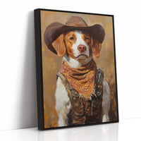 Brittany Spaniel Cowboy in Sunset Bandana