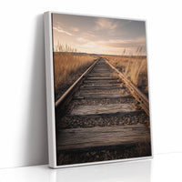 Prairie Tracks Under Golden Sky