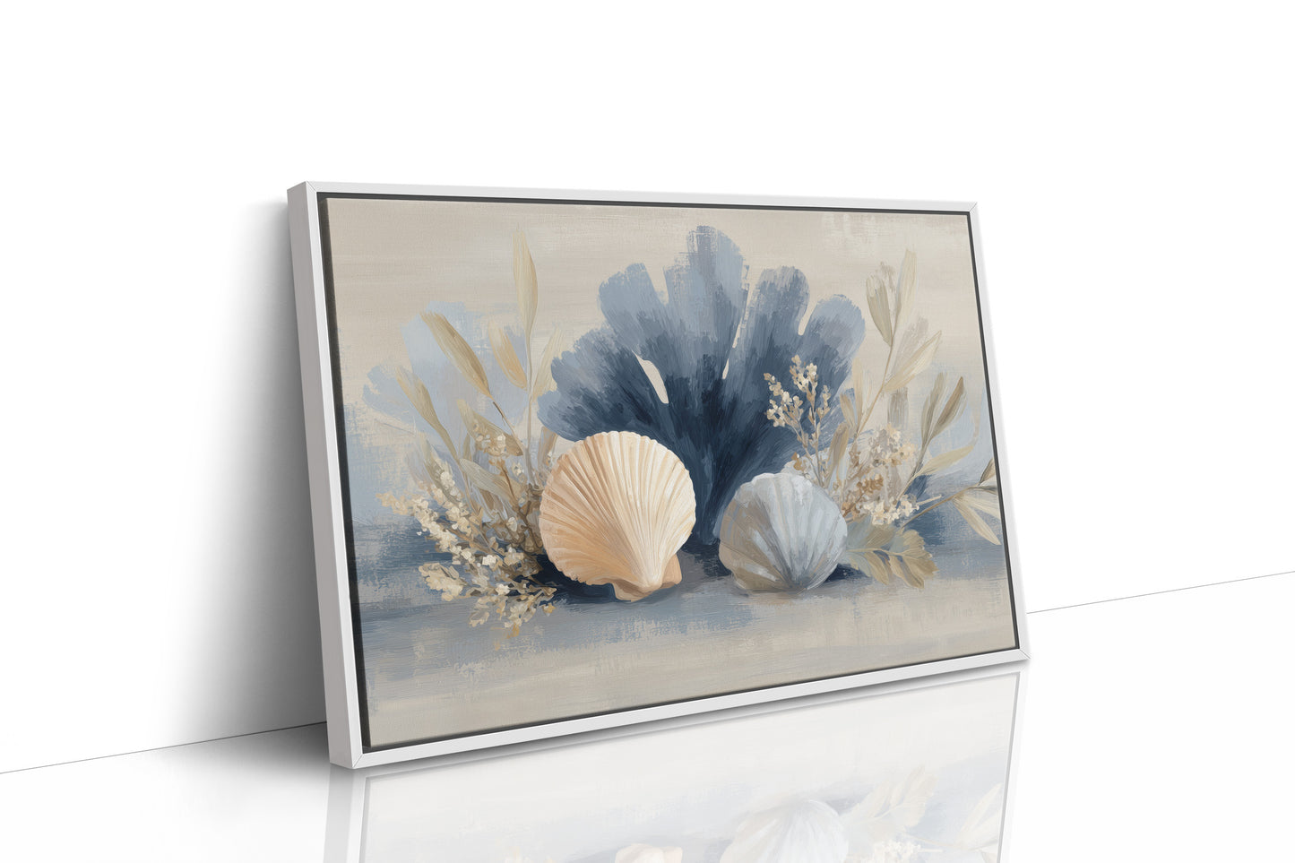 Seashells Dance In Coastal Blue