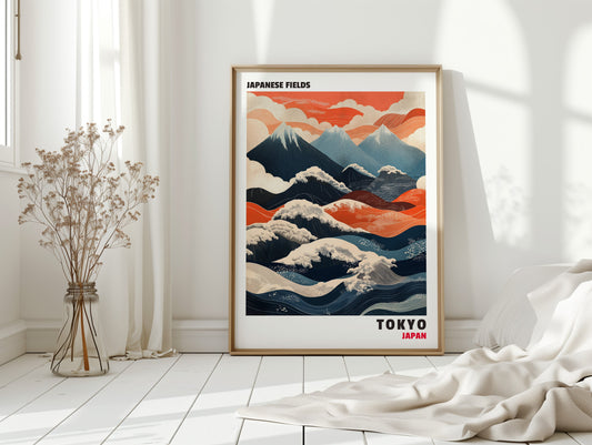 Japanese Fields – Mountain and Wave Harmony