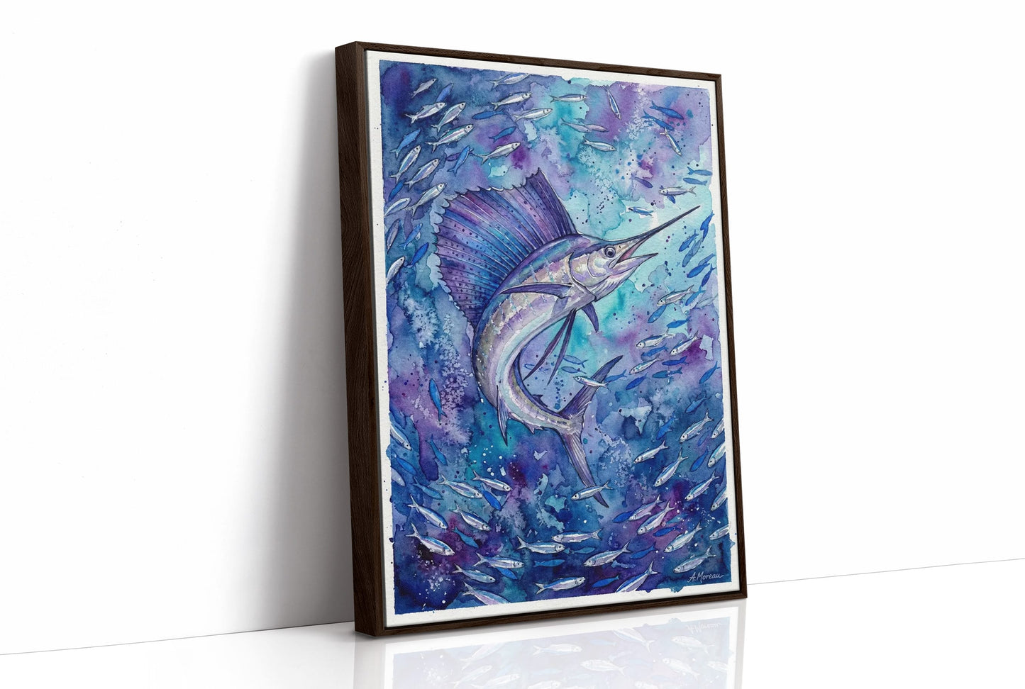 Sail Unfurled: Watercolor Sailfish Study