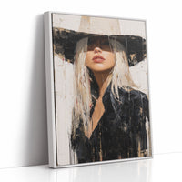 Mysterious Blonde In Wide Brim