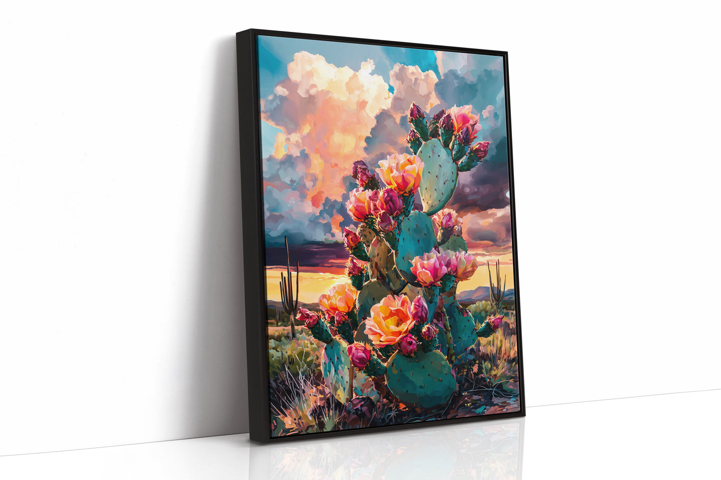 Desert Blooms Dance Against Thunder
