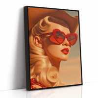 Sunset Hearts Frame Golden Hours