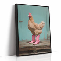 Cowgirl Chicken Struts Pink Boots