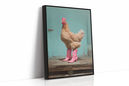 Cowgirl Chicken Struts Pink Boots