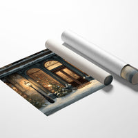 Winter Tales Behind Glowing Windows