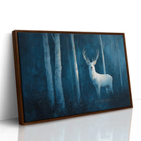 Frost Stag In Midnight Forest