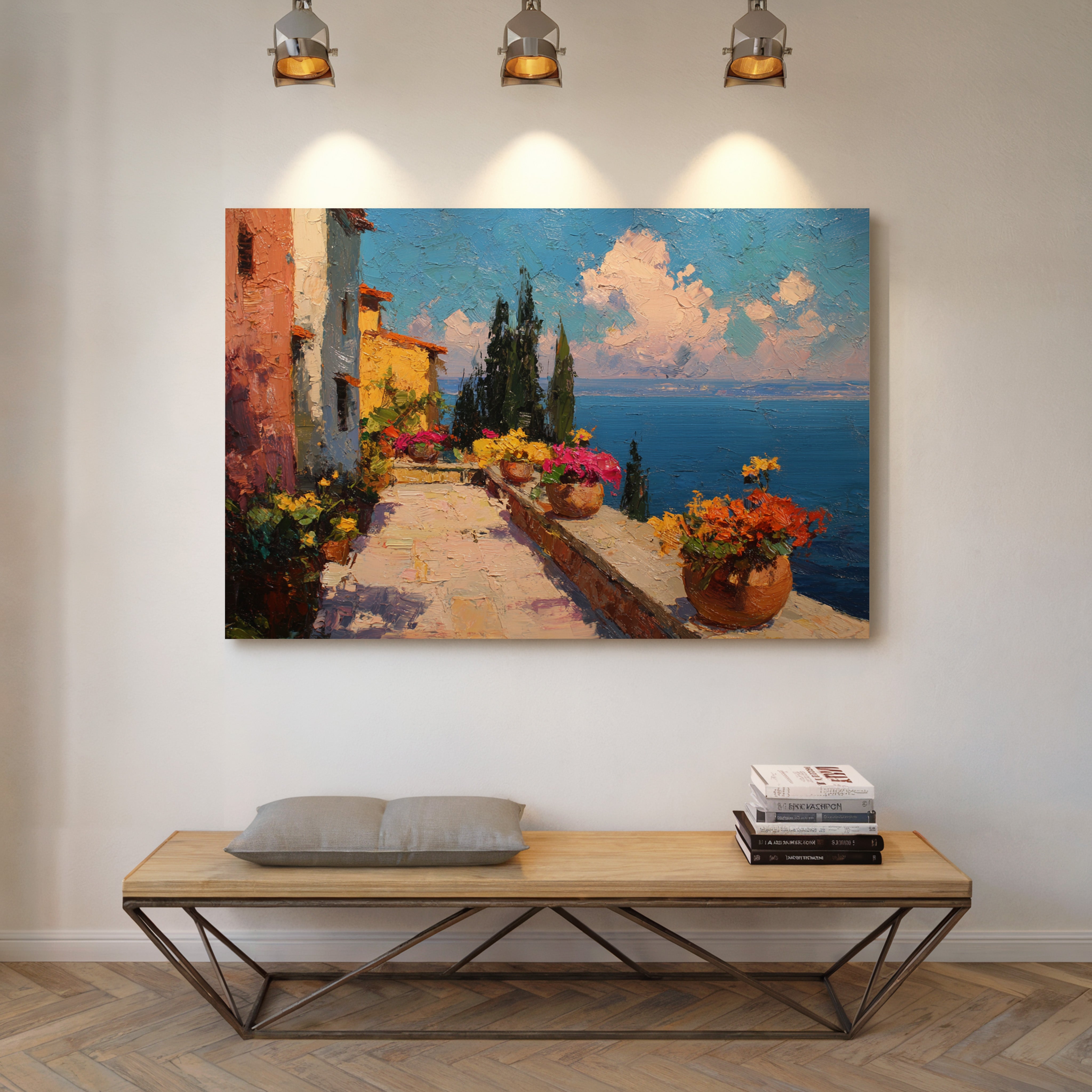 Mediterranean Summer Blooms At Noon
