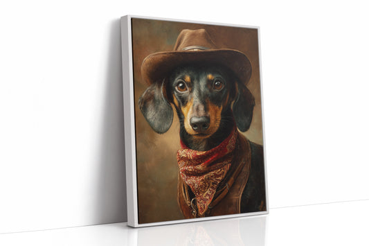 Dachshund With Western Flair
