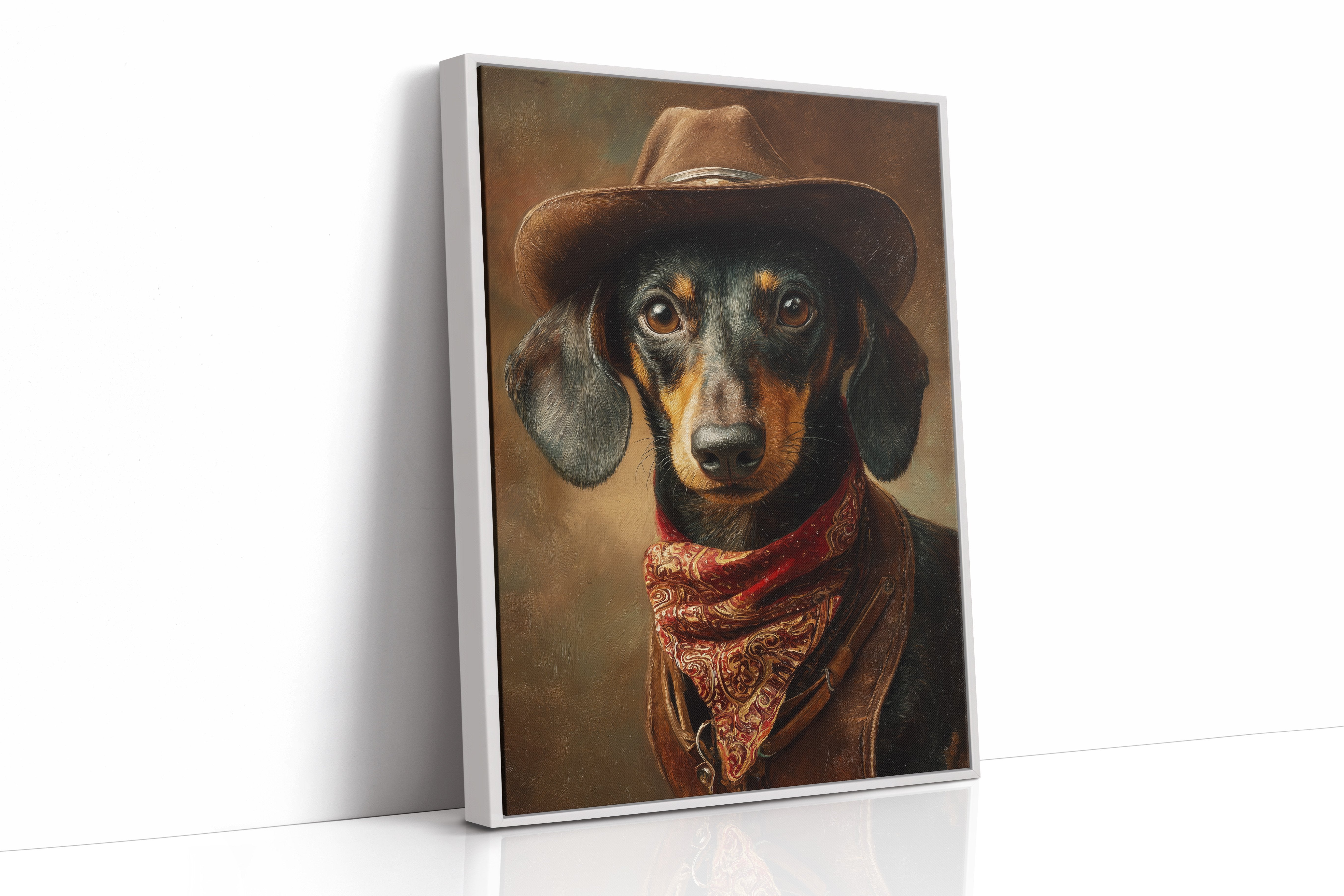 Dachshund With Western Flair