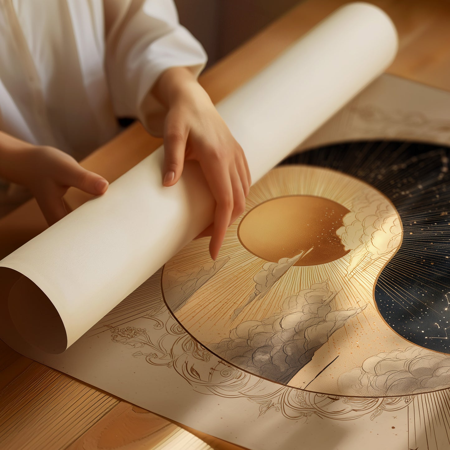 Sunlit Balance In Urban Sanctuary