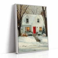 The Red Door in Winter