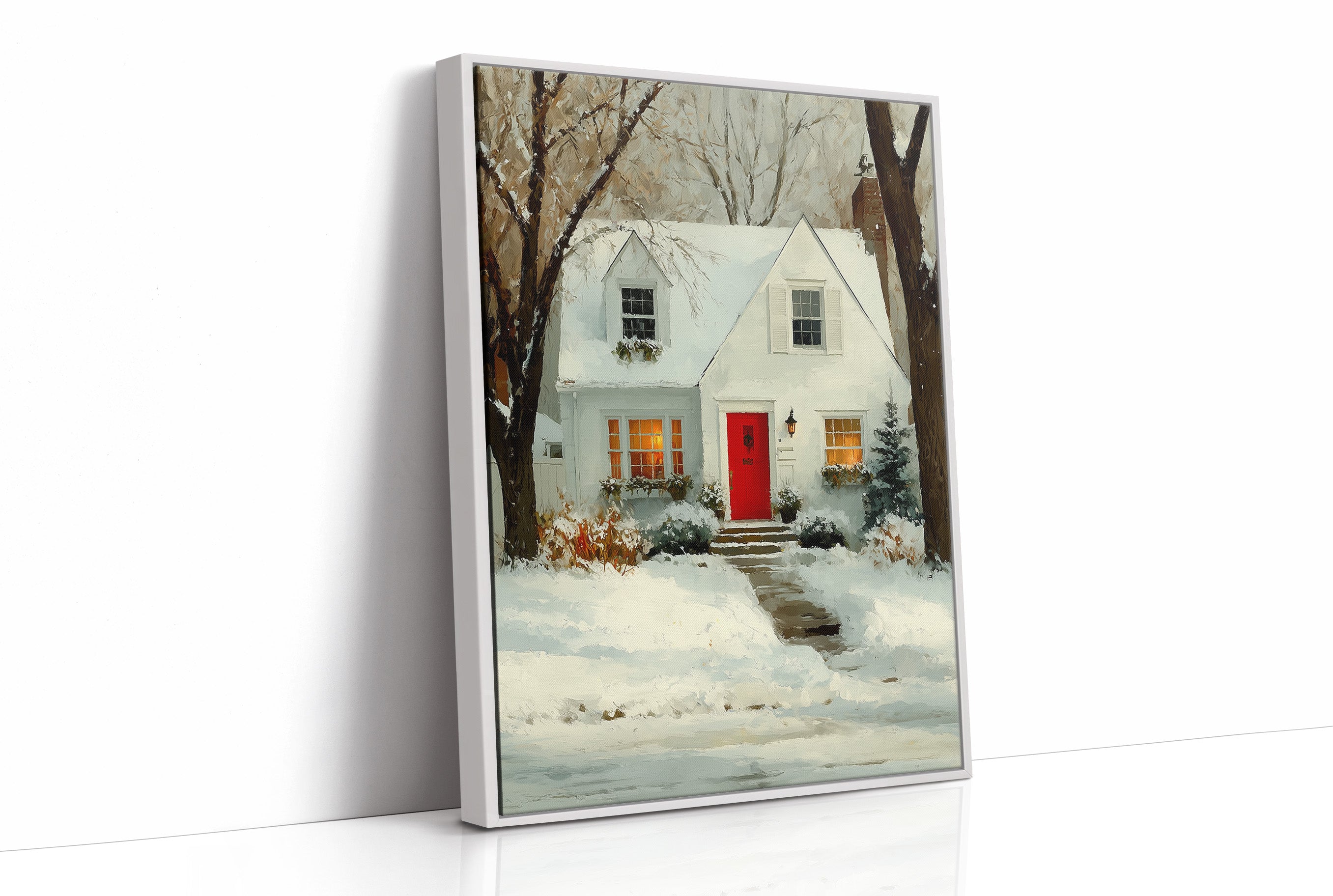 The Red Door in Winter