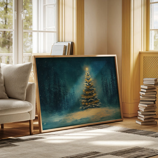 Winter's Light Dances Through Pines