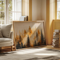 Evergreens Dance In Golden Light